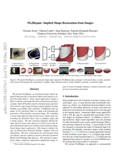 Pix2Repair: Implicit Shape Restoration from Images