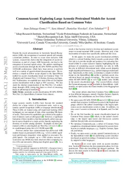 CommonAccent: Exploring Large Acoustic Pretrained Models for Accent
  Classification Based on Common Voice