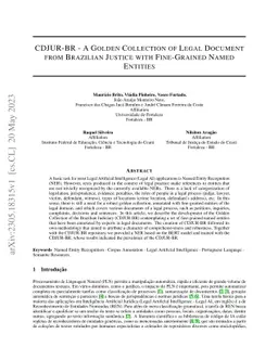 CDJUR-BR -- A Golden Collection of Legal Document from Brazilian Justice
  with Fine-Grained Named Entities