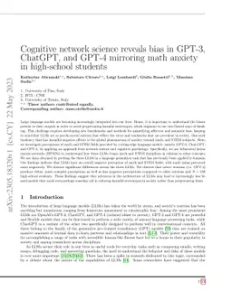 Cognitive network science reveals bias in GPT-3, ChatGPT, and GPT-4
  mirroring math anxiety in high-school students