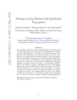 Training an Ising Machine with Equilibrium Propagation