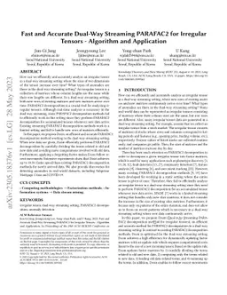 Fast and Accurate Dual-Way Streaming PARAFAC2 for Irregular Tensors --
  Algorithm and Application