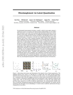 Disentanglement via Latent Quantization