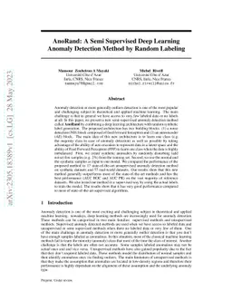 AnoRand: A Semi Supervised Deep Learning Anomaly Detection Method by
  Random Labeling