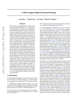 A Three-regime Model of Network Pruning