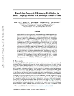 Knowledge-Augmented Reasoning Distillation for Small Language Models in
  Knowledge-Intensive Tasks