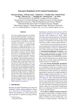 Emergent Modularity in Pre-trained Transformers