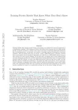 Training Private Models That Know What They Don't Know