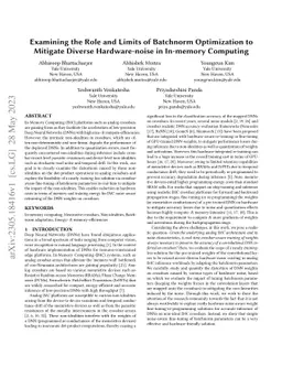 Examining the Role and Limits of Batchnorm Optimization to Mitigate
  Diverse Hardware-noise in In-memory Computing