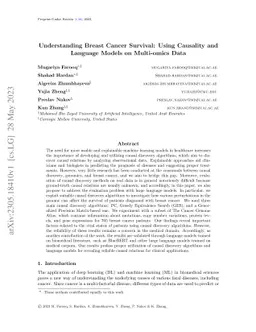 Understanding Breast Cancer Survival: Using Causality and Language
  Models on Multi-omics Data