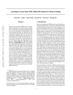 Learning to Learn from APIs: Black-Box Data-Free Meta-Learning