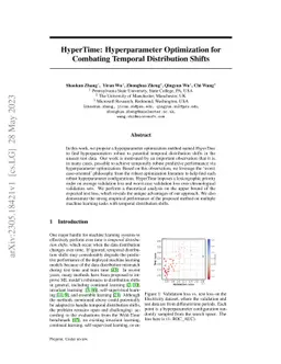 HyperTime: Hyperparameter Optimization for Combating Temporal
  Distribution Shifts