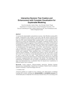 Interactive Decision Tree Creation and Enhancement with Complete
  Visualization for Explainable Modeling