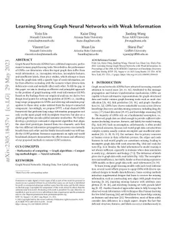 Learning Strong Graph Neural Networks with Weak Information