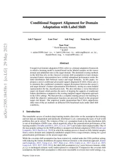 CASUAL: Conditional Support Alignment for Domain Adaptation with Label Shift