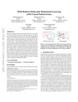 Shift-Robust Molecular Relational Learning with Causal Substructure