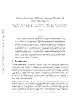 Federated Learning of Gboard Language Models with Differential Privacy