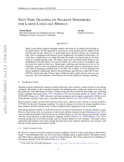 Test-Time Training on Nearest Neighbors for Large Language Models