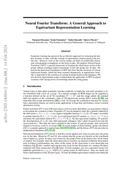 Neural Fourier Transform: A General Approach to Equivariant
  Representation Learning