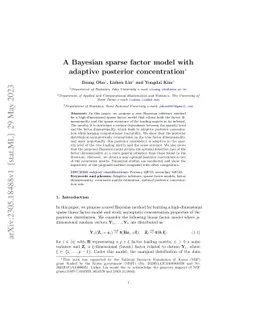 A Bayesian sparse factor model with adaptive posterior concentration