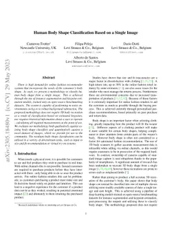 Human Body Shape Classification Based on a Single Image