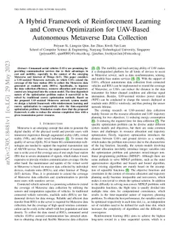 A Hybrid Framework of Reinforcement Learning and Convex Optimization for
  UAV-Based Autonomous Metaverse Data Collection