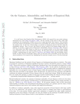 On the Variance, Admissibility, and Stability of Empirical Risk Minimization