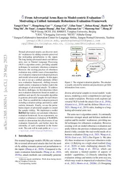 From Adversarial Arms Race to Model-centric Evaluation: Motivating a
  Unified Automatic Robustness Evaluation Framework