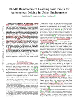 RLAD: Reinforcement Learning from Pixels for Autonomous Driving in Urban
  Environments