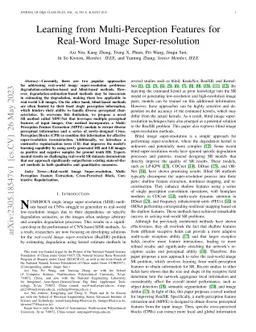 Learning from Multi-Perception Features for Real-Word Image
  Super-resolution