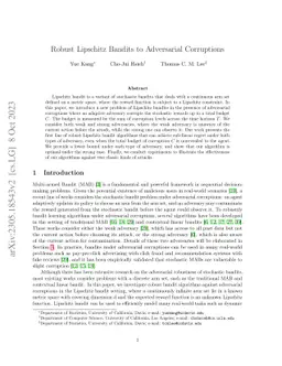 Robust Lipschitz Bandits to Adversarial Corruptions