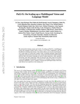 PaLI-X: On Scaling up a Multilingual Vision and Language Model