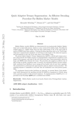 Quick Adaptive Ternary Segmentation: An Efficient Decoding Procedure For Hidden Markov Models