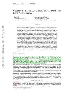 Coeditor: Leveraging Contextual Changes for Multi-round Code
  Auto-editing