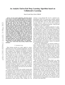 An Analytic End-to-End Deep Learning Algorithm based on Collaborative
  Learning