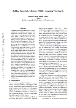 Building Accurate Low Latency ASR for Streaming Voice Search