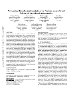 Networked Time Series Imputation via Position-aware Graph Enhanced
  Variational Autoencoders