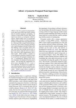 Alfred: A System for Prompted Weak Supervision