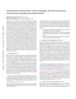 Identification of stormwater control strategies and their associated
  uncertainties using Bayesian Optimization