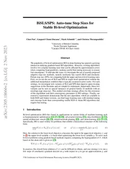 BiSLS/SPS: Auto-tune Step Sizes for Stable Bi-level Optimization