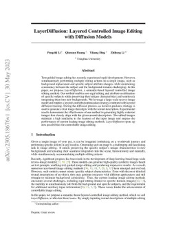 LayerDiffusion: Layered Controlled Image Editing with Diffusion Models