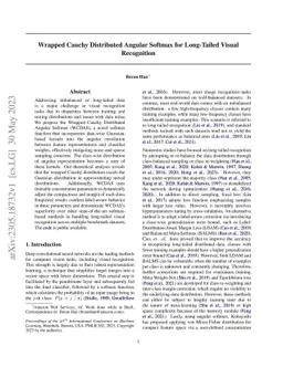 Wrapped Cauchy Distributed Angular Softmax for Long-Tailed Visual
  Recognition