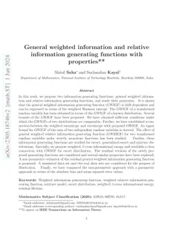 General weighted information and relative information generating
  functions with properties