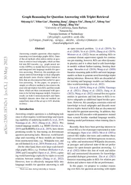 Graph Reasoning for Question Answering with Triplet Retrieval