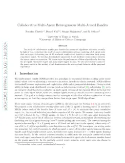 Collaborative Multi-Agent Heterogeneous Multi-Armed Bandits