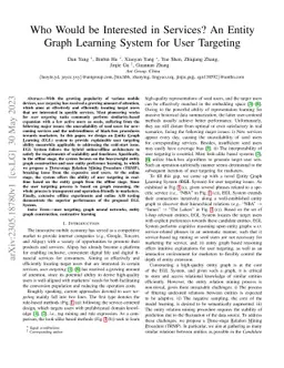 Who Would be Interested in Services? An Entity Graph Learning System for
  User Targeting