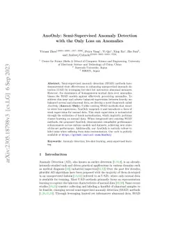 AnoOnly: Semi-Supervised Anomaly Detection with the Only Loss on
  Anomalies