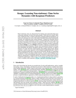 Koopa: Learning Non-stationary Time Series Dynamics with Koopman
  Predictors