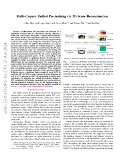 UniScene: Multi-Camera Unified Pre-training via 3D Scene Reconstruction
  for Autonomous Driving