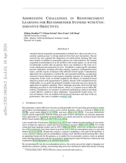 Robust Reinforcement Learning Objectives for Sequential Recommender
  Systems